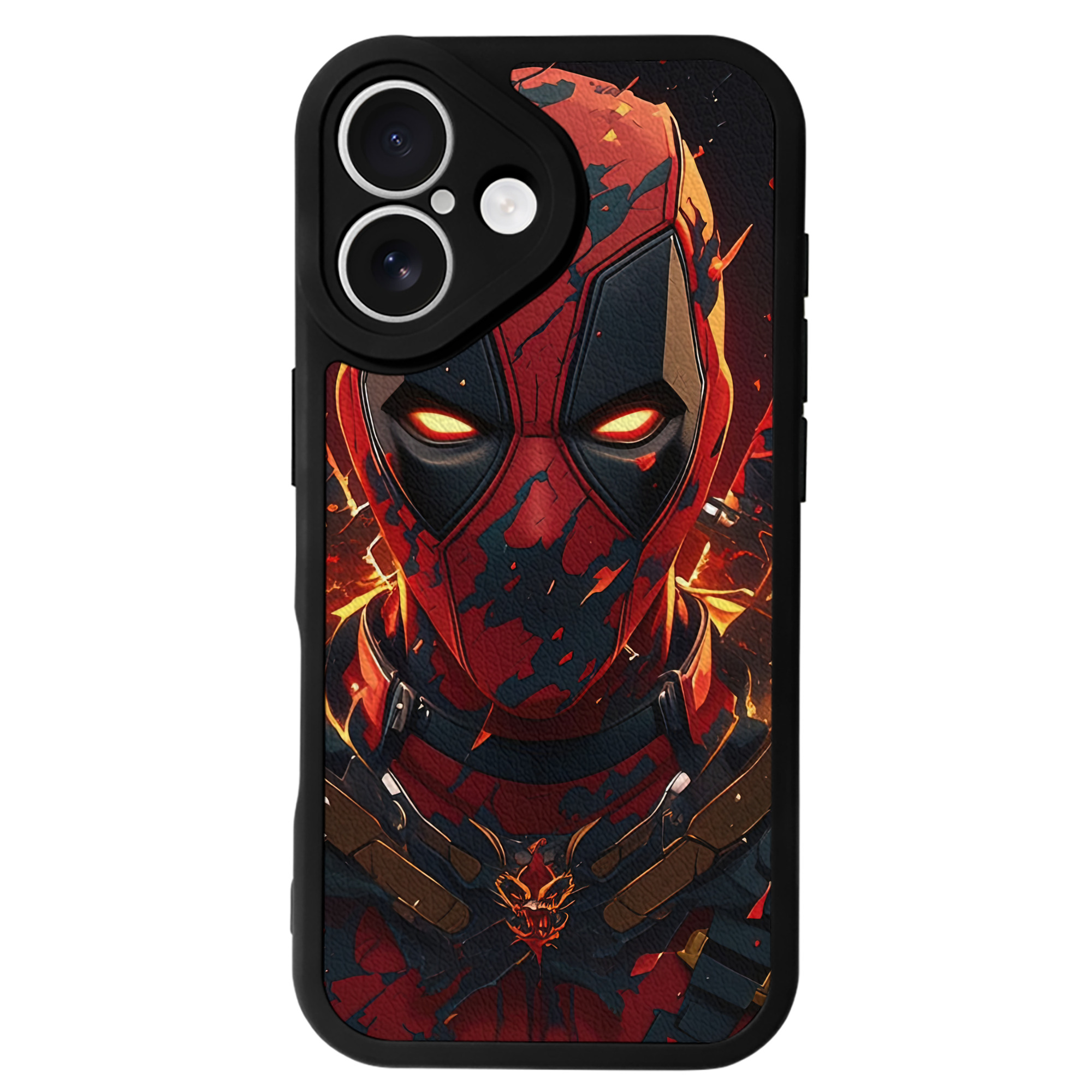 （画像用） Deadpool デッドプール 【iPhone 16シリーズ対応】シリコンスマホケース（レザー調） 材質：シリコン